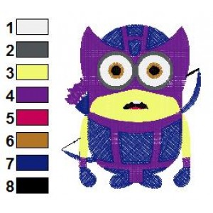 Despicable Me Hawkeye Embroidery Design